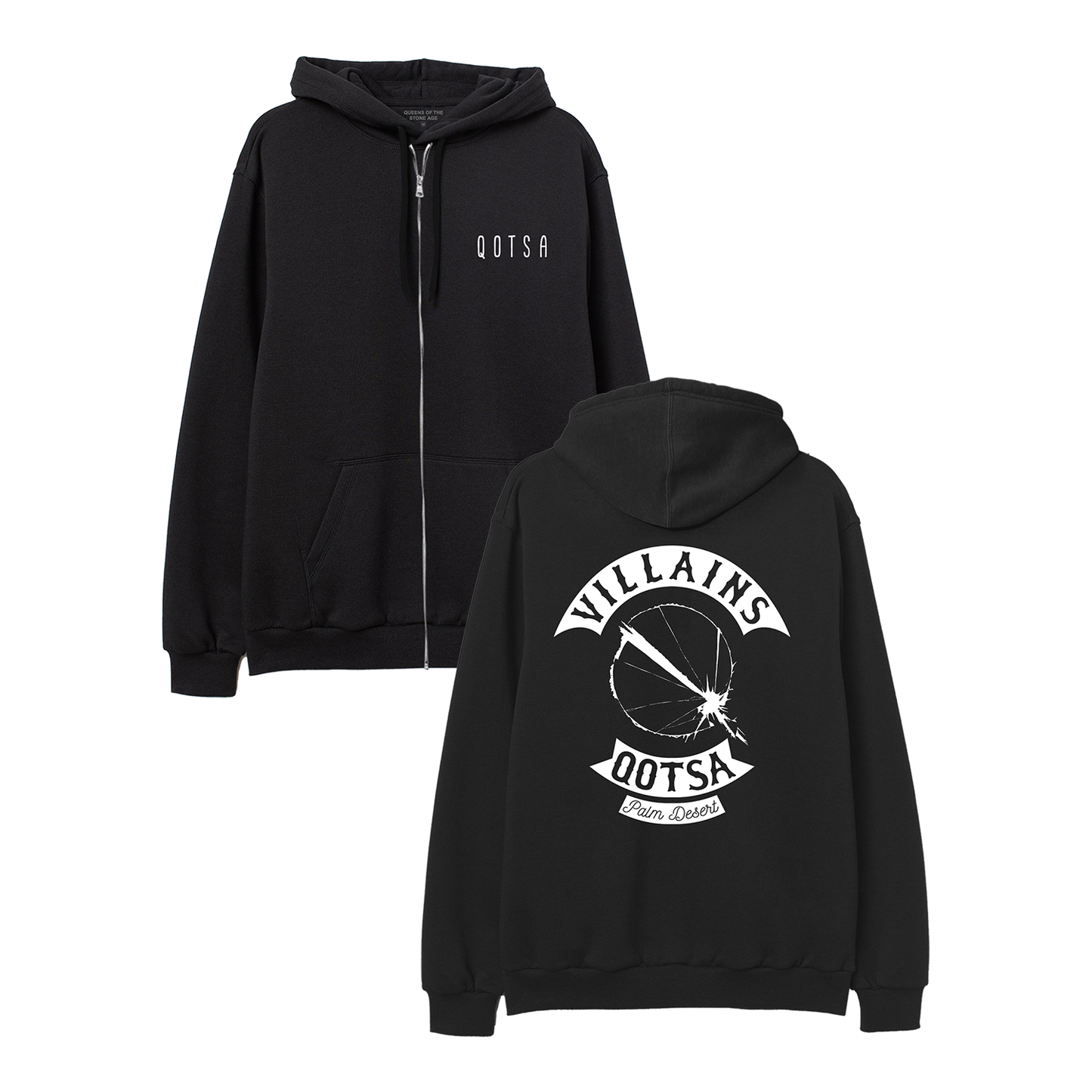 Snake Q Villains Zip-Up Hoodie - Black